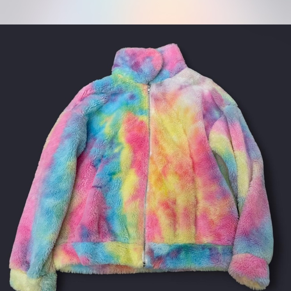 Rainbow Furry Jacket